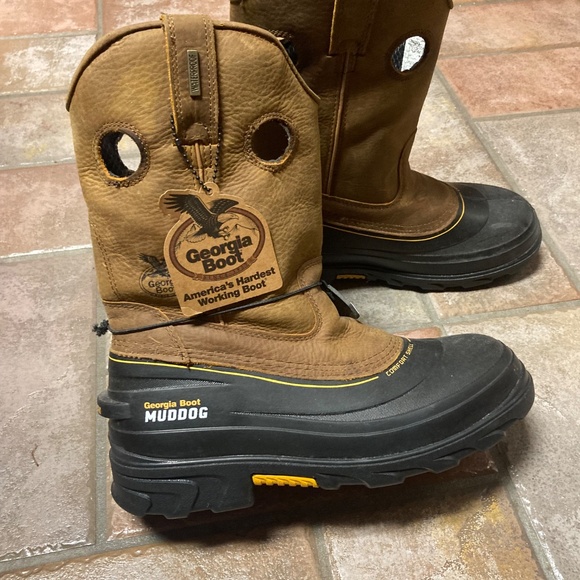 GEORGIA BOOT MEN'S MUDDOG WATERPROOF WORK BOOTS - COMPOSITE TOE - Picture 6 of 8